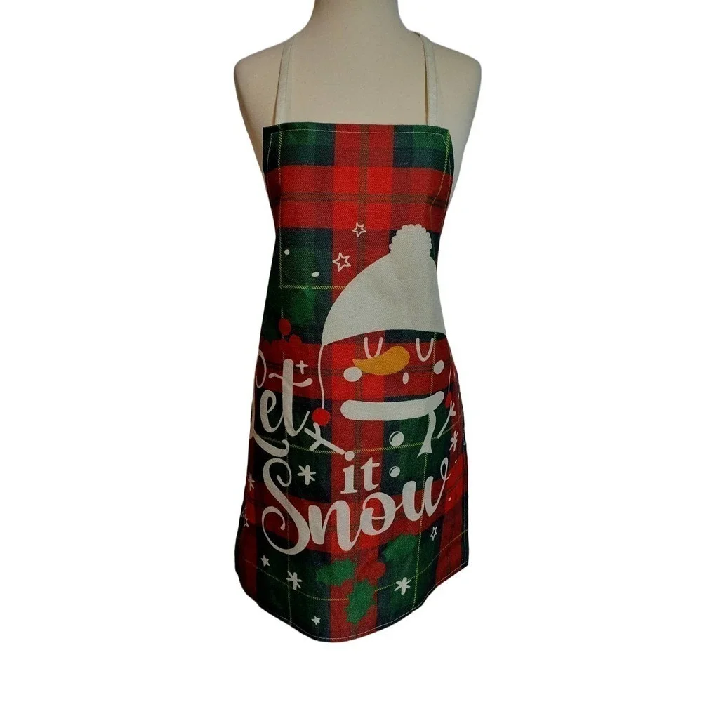 Two Christmas Holiday Aprons Like New Condition